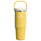 Personalized laser engraved Stanley 30oz IceFlow 2.0 Tumbler in Daffodil, custom name gift