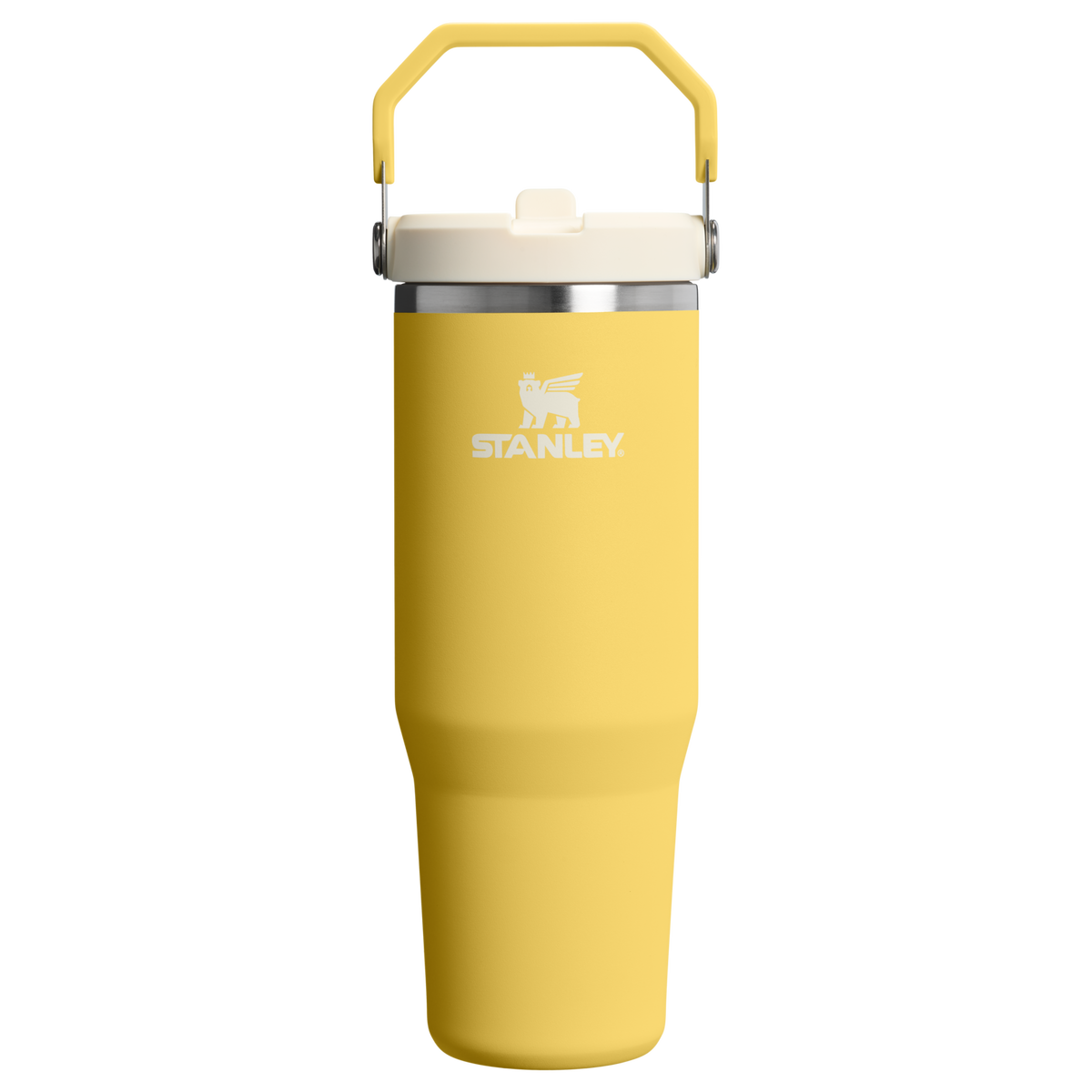 Personalized laser engraved Stanley 30oz IceFlow 2.0 Tumbler in Daffodil, custom name gift