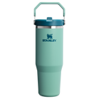 Personalized laser engraved Stanley 30oz IceFlow 2.0 Tumbler in Spring Green, custom name gift