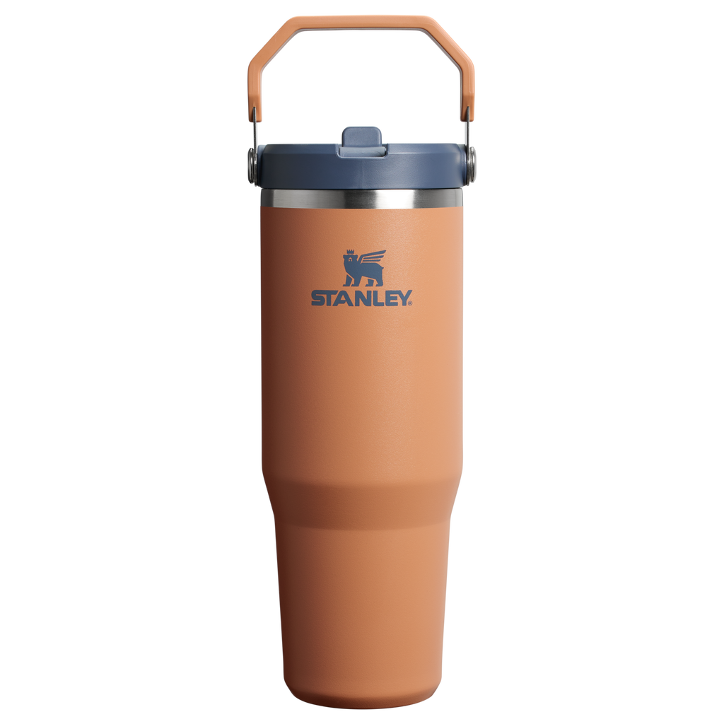 Personalized laser engraved Stanley 30oz IceFlow 2.0 Tumbler in Toast, custom name gift