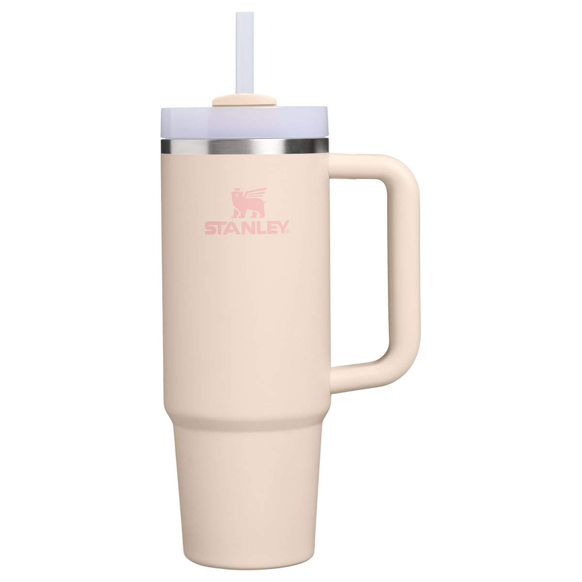 Personalized laser engraved Stanley 30oz Quencher H2.0 Tumbler in Champagne, custom name gift