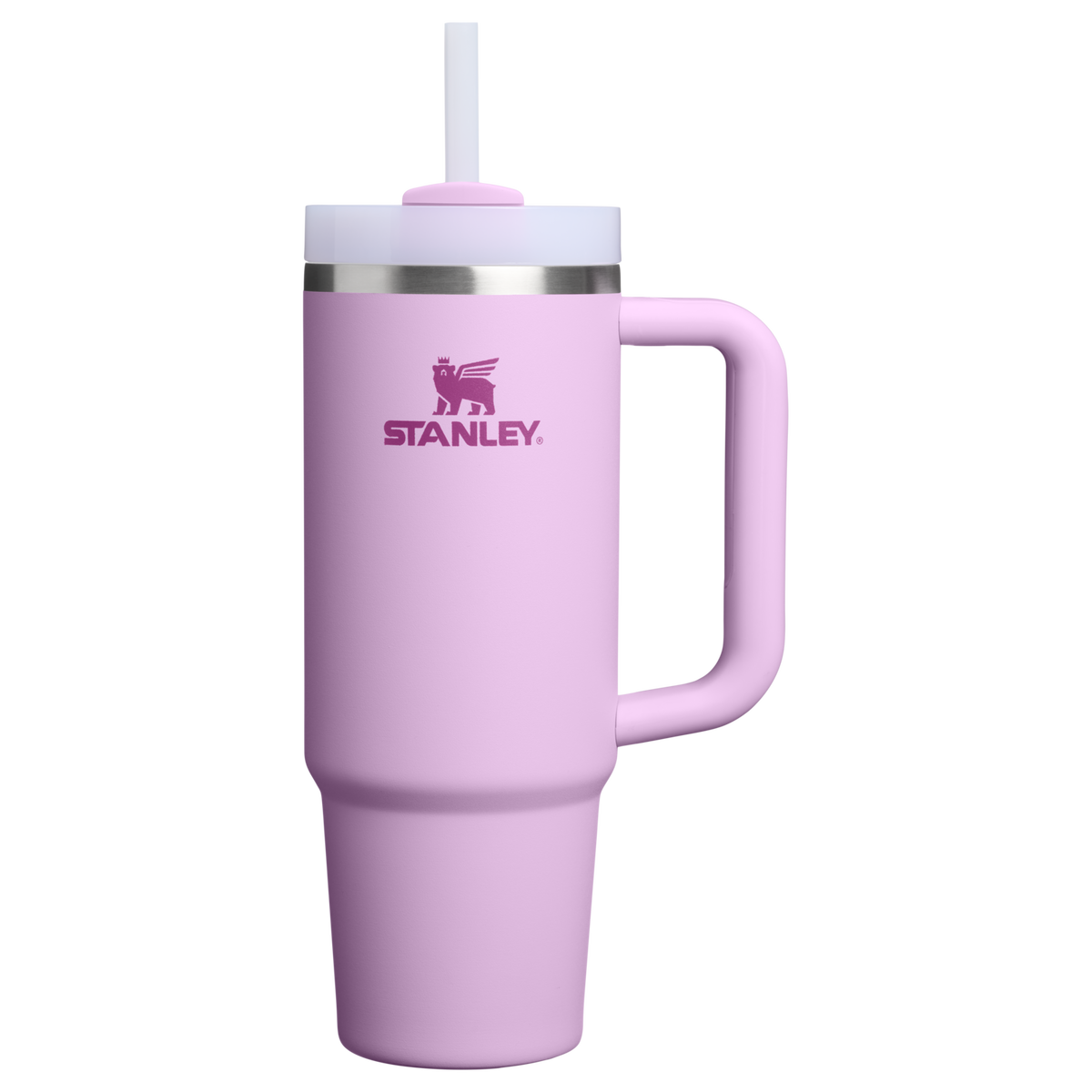 Personalized laser engraved Stanley 30oz Quencher H2.0 Tumbler in Soft Orchid, custom name gift