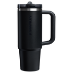 Personalized laser engraved Stanley 30oz Quencher ProTour Tumbler in Black VRT, custom name gift