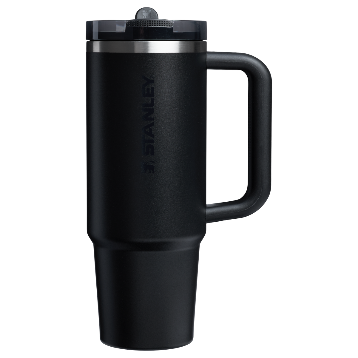 Personalized laser engraved Stanley 30oz Quencher ProTour Tumbler in Black VRT, custom name gift