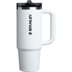 Personalized laser engraved Stanley 30oz Quencher ProTour Tumbler in Chalk, custom name gift