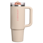 Personalized laser engraved Stanley 30oz Quencher ProTour Tumbler in Champagne, custom name gift