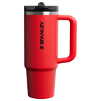Personalized laser engraved Stanley 30oz Quencher ProTour Tumbler in Chili Black, custom name gift