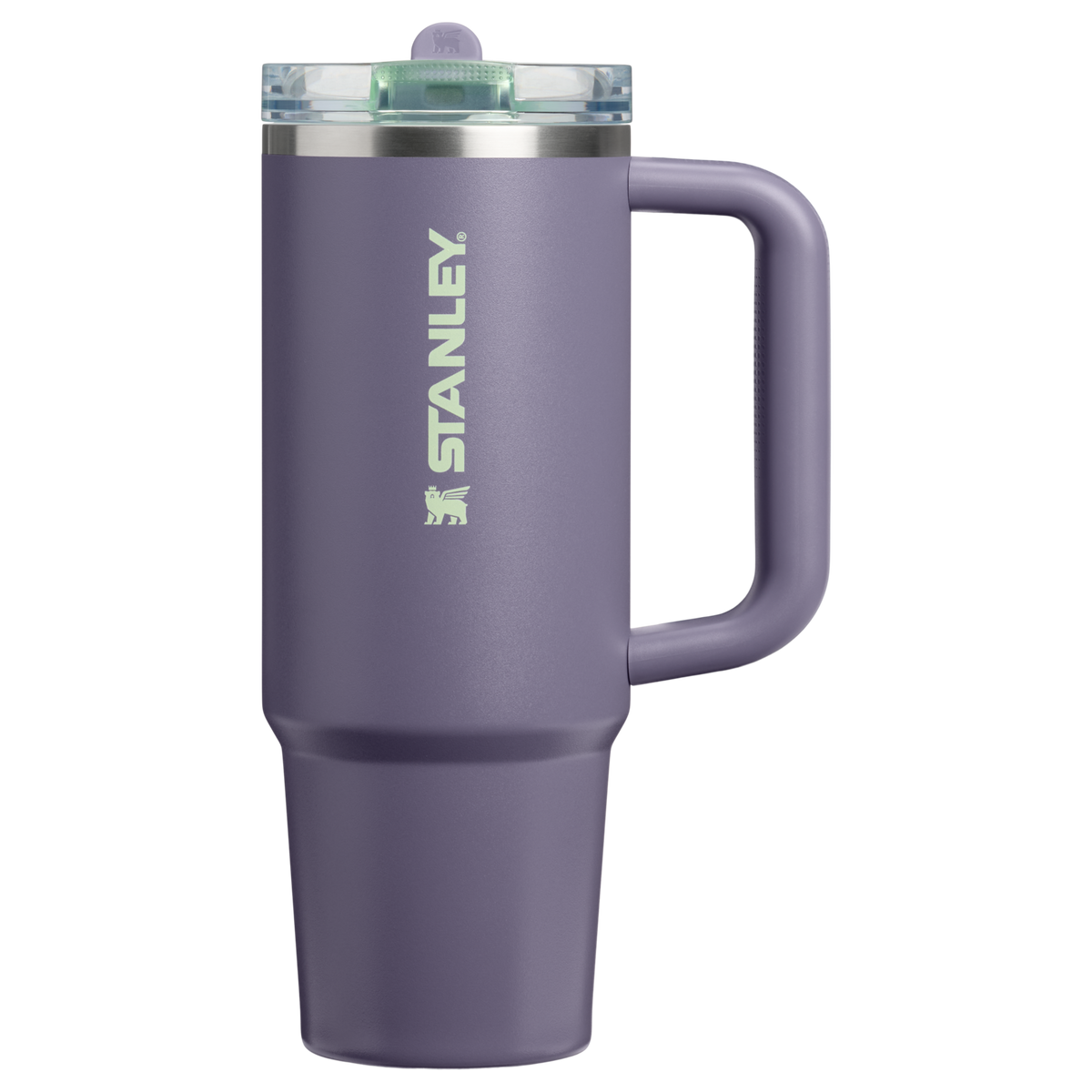 Personalized laser engraved Stanley 30oz Quencher ProTour Tumbler in Purple Umbra, custom name gift