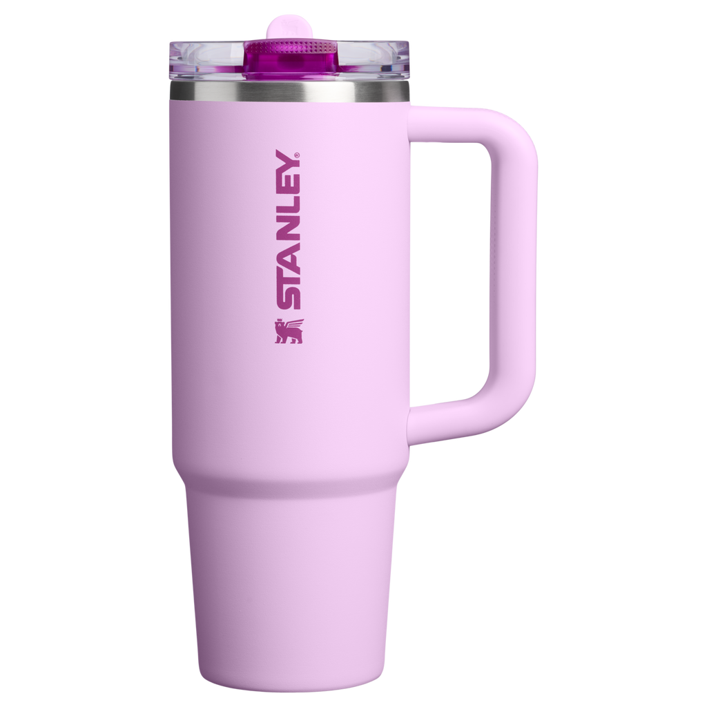 Personalized laser engraved Stanley 30oz Quencher ProTour Tumbler in Soft Orchid, custom name gift
