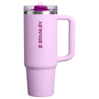 Personalized laser engraved Stanley 30oz Quencher ProTour Tumbler in Soft Orchid, custom name gift