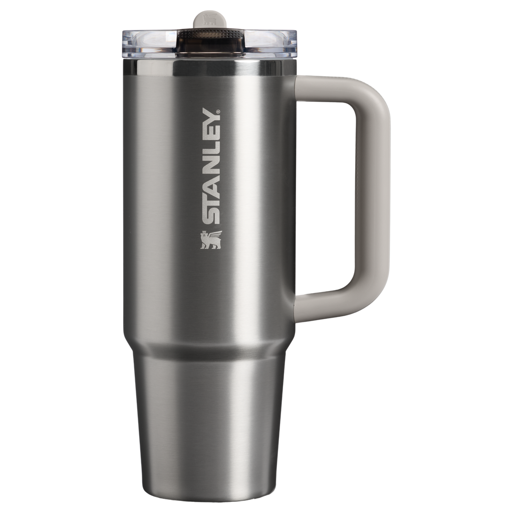 Personalized laser engraved Stanley 30oz Quencher ProTour Tumbler in Stainless Steel Ash, custom name gift