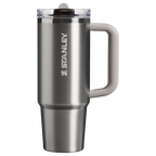 Personalized laser engraved Stanley 30oz Quencher ProTour Tumbler in Stainless Steel Ash, custom name gift
