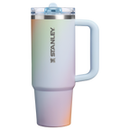 Personalized laser engraved Stanley 30oz Quencher ProTour Tumbler in Sunrise Spiral, custom name gift