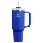 Personalized laser engraved Stanley 40oz Quencher H2.0 Tumbler in Cobalt, custom name gift