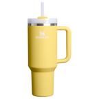 Personalized laser engraved Stanley 40oz Quencher H2.0 Tumbler in Daffodil, custom name gift