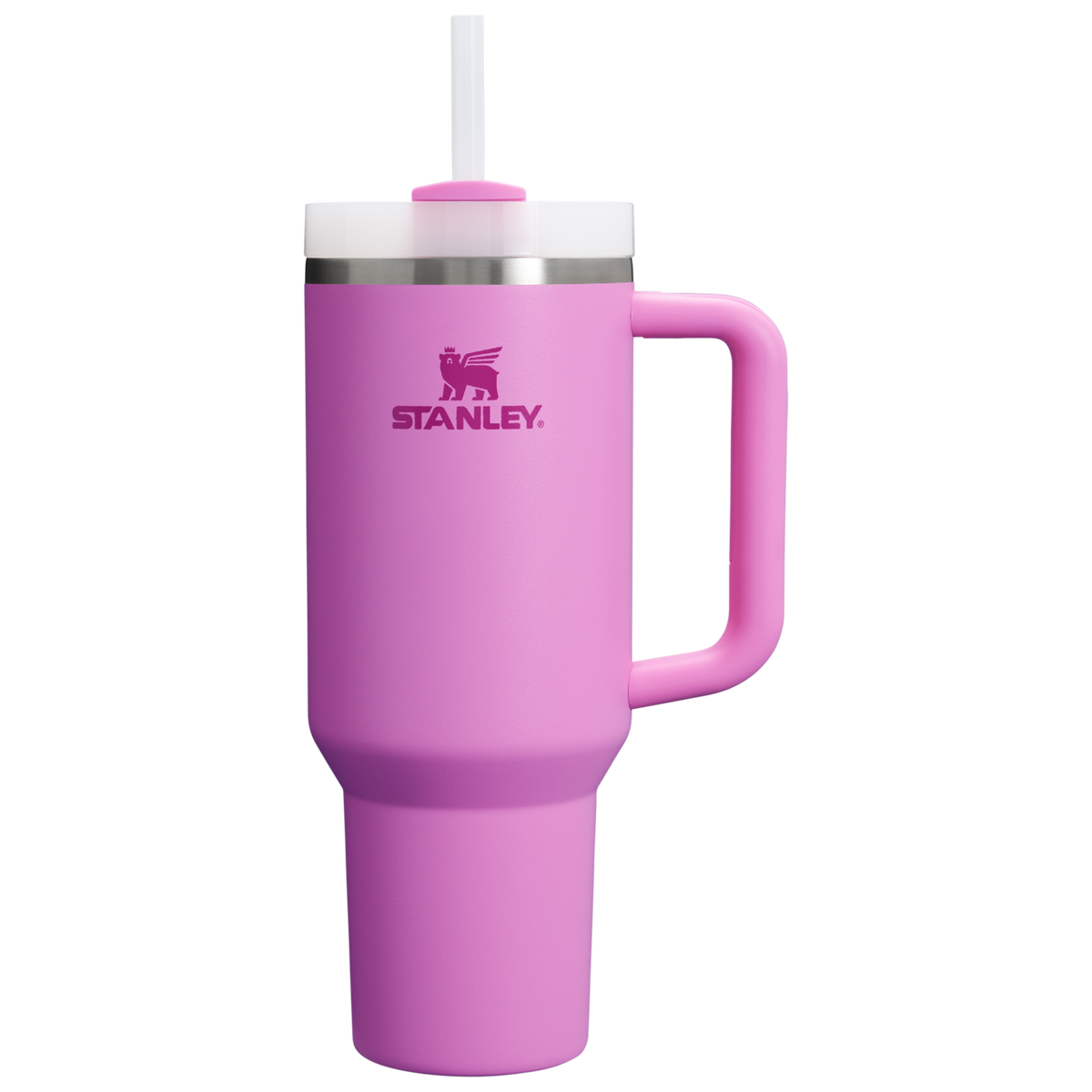 Personalized laser engraved Stanley 40oz Quencher H2.0 Tumbler in Peony, custom name gift