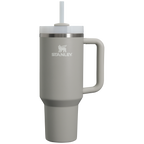 Personalized laser engraved Stanley 40oz Quencher H2.0 Tumbler in Ash, custom name gift
