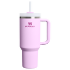 Personalized laser engraved Stanley 40oz Quencher H2.0 Tumbler in Soft Orchid, custom name gift