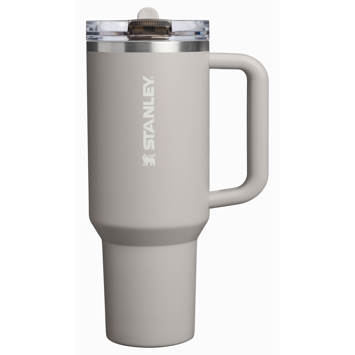 Personalized laser engraved Stanley 40oz Quencher ProTour Tumbler in Ash, custom name gift