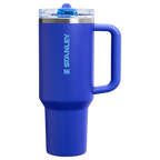 Personalized laser engraved Stanley 40oz Quencher ProTour Tumbler in Cobalt, custom name gift