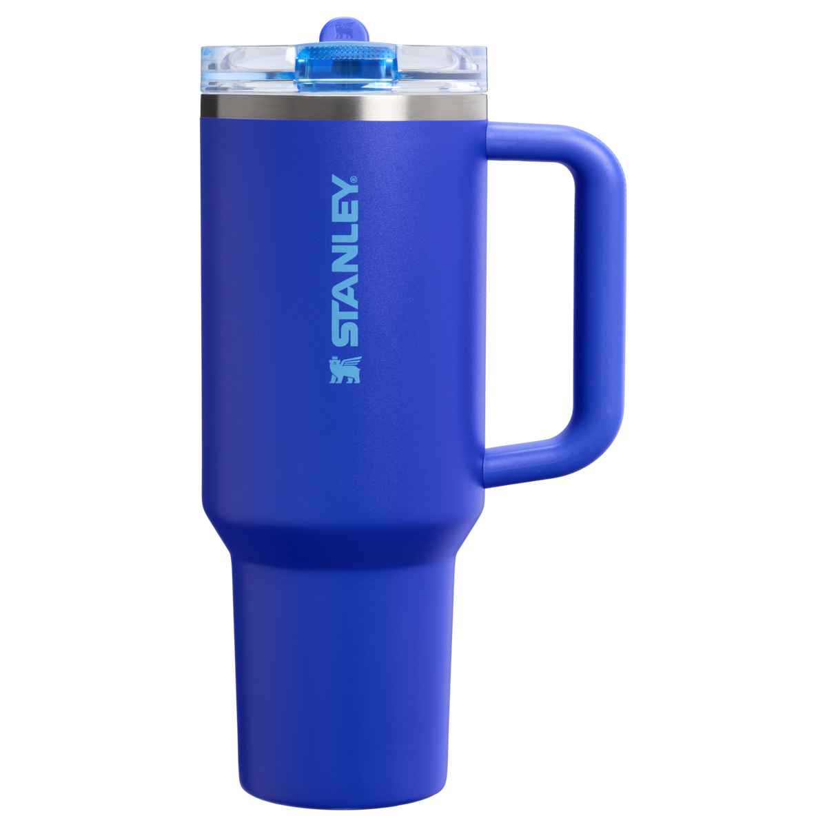 Personalized laser engraved Stanley 40oz Quencher ProTour Tumbler in Cobalt, custom name gift