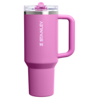 Personalized laser engraved Stanley 40oz Quencher ProTour Tumbler in Dark Blossom, custom name gift