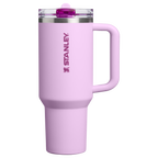 Personalized laser engraved Stanley 40oz Quencher ProTour Tumbler in Soft Orchid, custom name gift