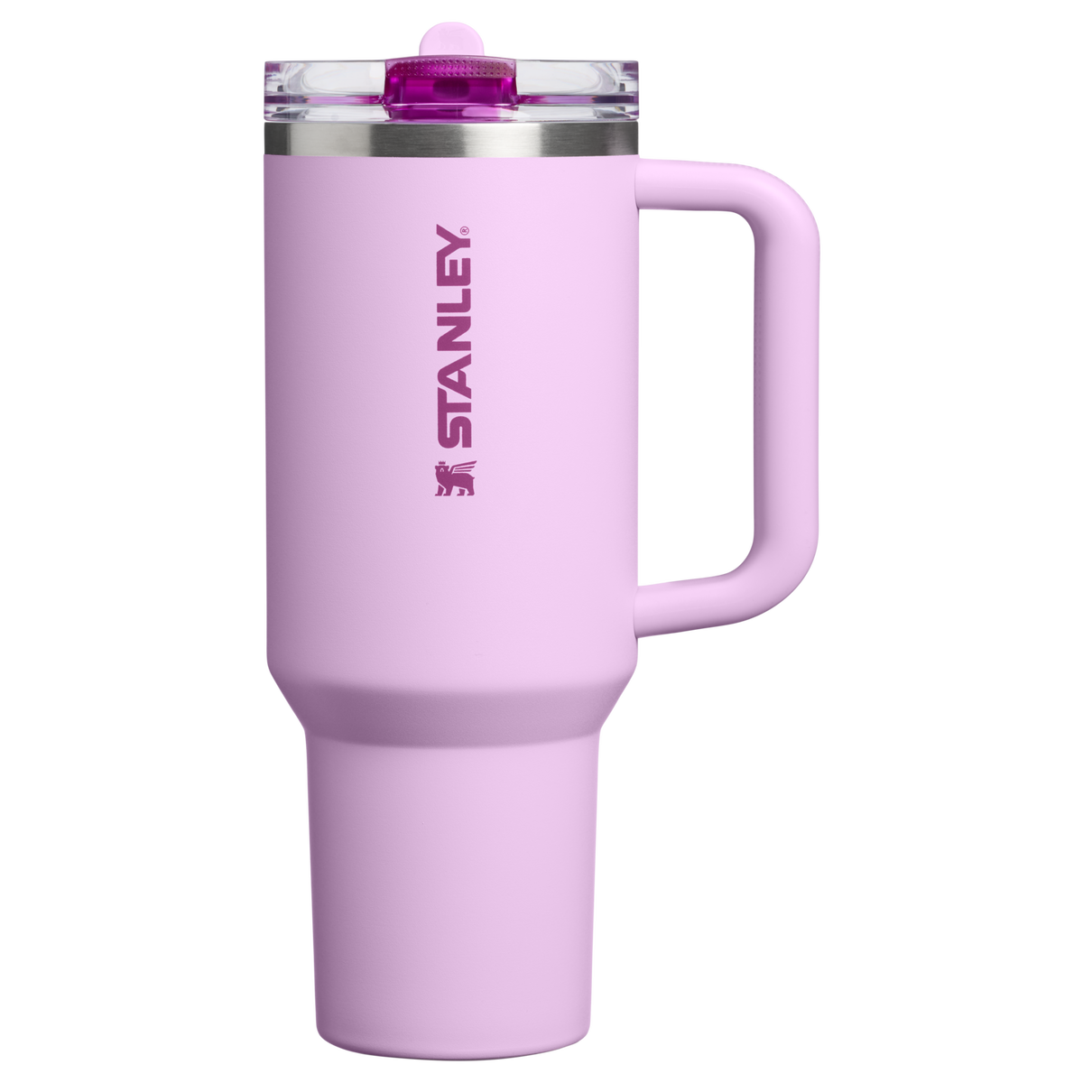 Personalized laser engraved Stanley 40oz Quencher ProTour Tumbler in Soft Orchid, custom name gift