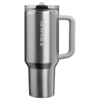 Personalized laser engraved Stanley 40oz Quencher ProTour Tumbler in Stainless Steel Ash, custom name gift