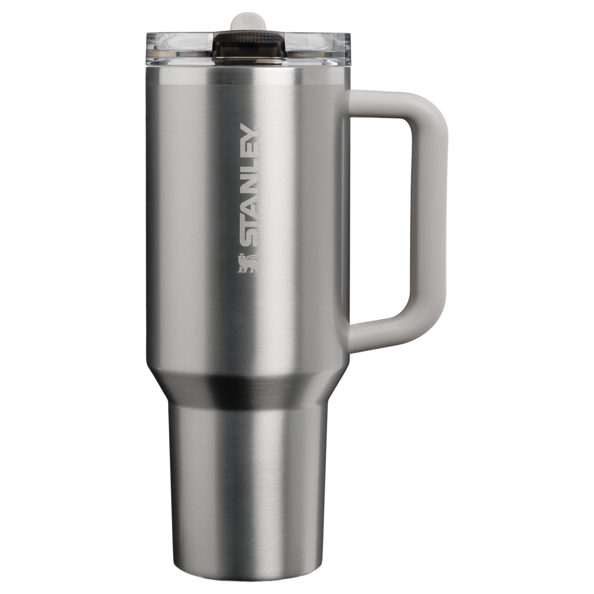Personalized laser engraved Stanley 40oz Quencher ProTour Tumbler in Stainless Steel Ash, custom name gift