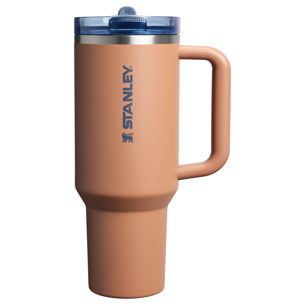 Personalized laser engraved Stanley 40oz Quencher ProTour Tumbler in Toast, custom name gift