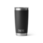 Personalized laser engraved YETI 20oz Rambler Tumbler in Black, custom name gift