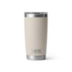 Personalized laser engraved YETI 20oz Rambler Tumbler in Cape Taupe, custom name gift
