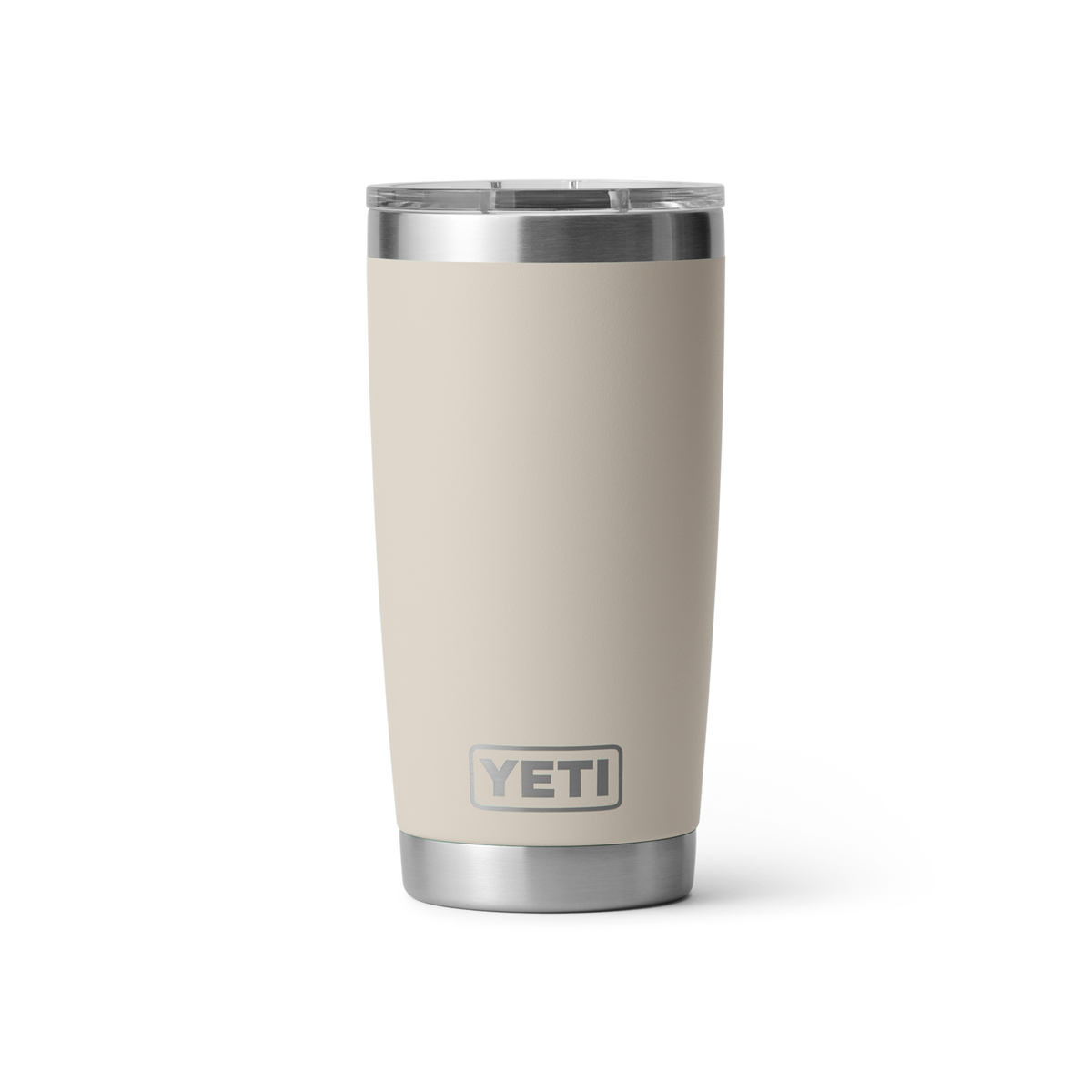 Personalized laser engraved YETI 20oz Rambler Tumbler in Cape Taupe, custom name gift