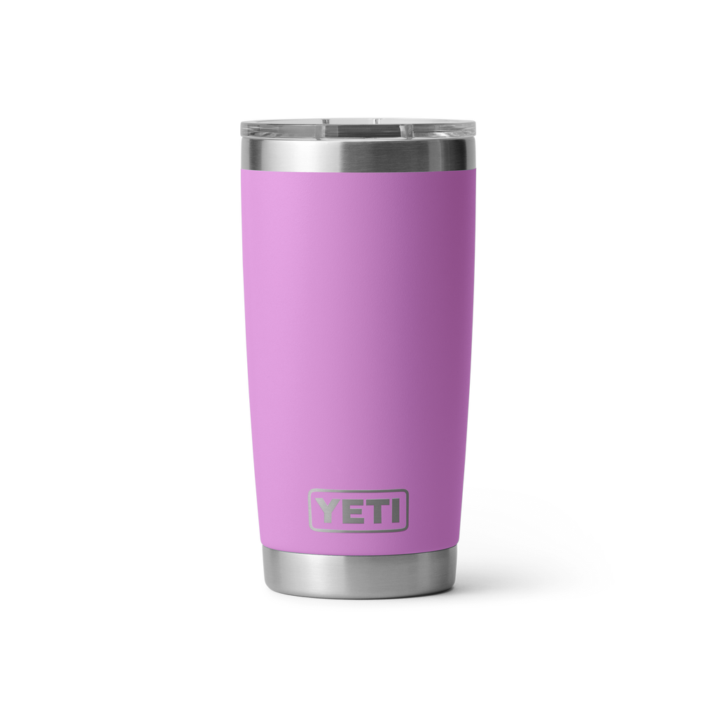 Personalized laser engraved YETI 20oz Rambler Tumbler in Desert Bloom, custom name gift