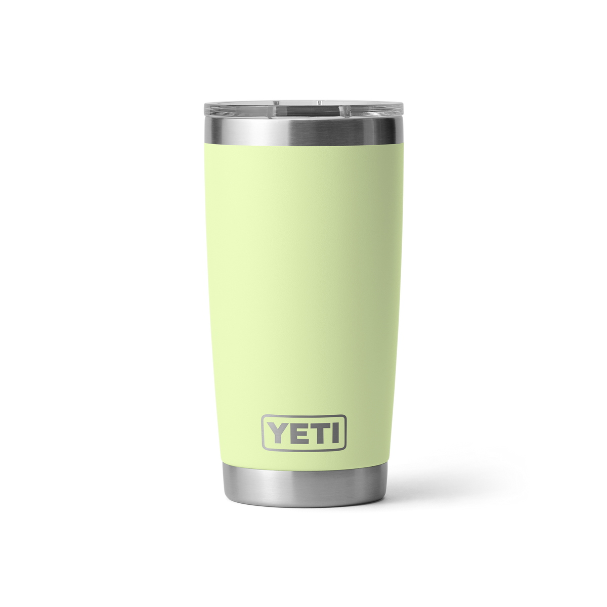 Personalized laser engraved YETI 20oz Rambler Tumbler in Grasshopper, custom name gift
