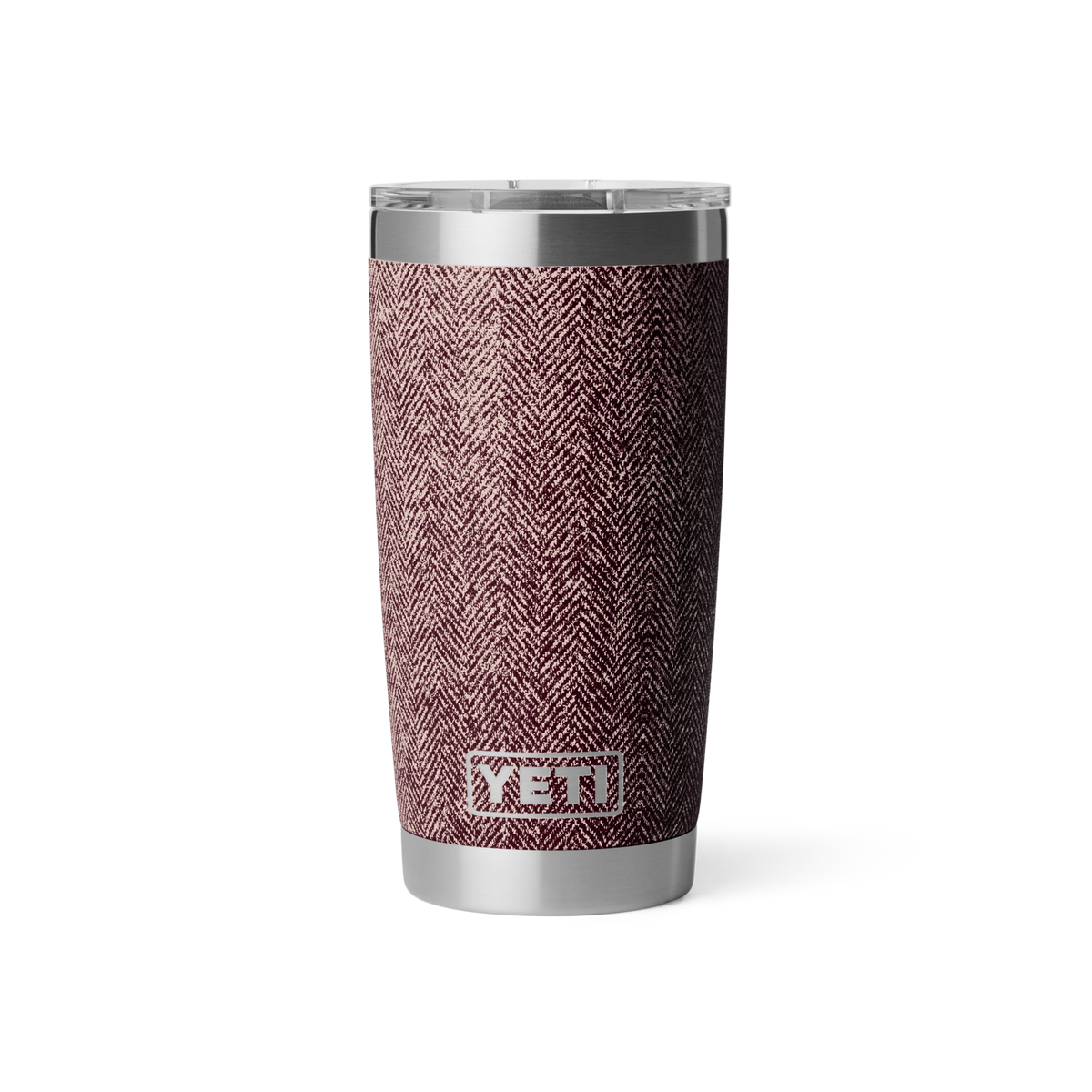 Personalized laser engraved YETI 20oz Rambler Tumbler in Riverhead Red, custom name gift
