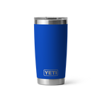 Personalized laser engraved YETI 20oz Rambler Tumbler in Royal Blue, custom name gift