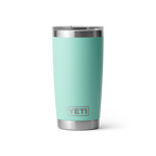 Personalized laser engraved YETI 20oz Rambler Tumbler in Seafoam, custom name gift