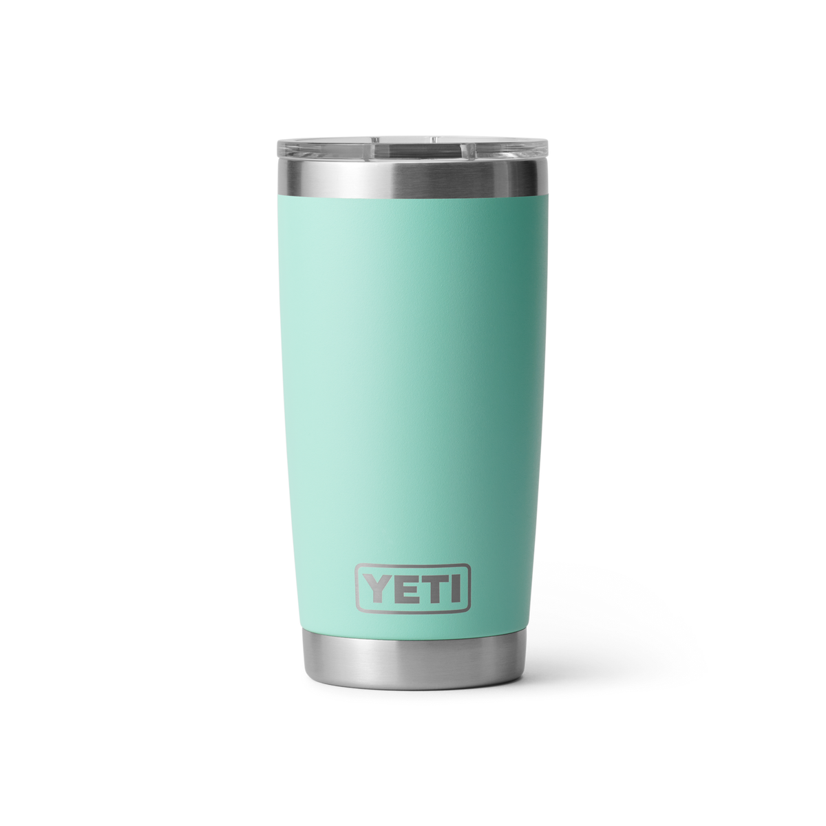 Personalized laser engraved YETI 20oz Rambler Tumbler in Seafoam, custom name gift