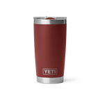 Personalized laser engraved YETI 20oz Rambler Tumbler in Stag Red, custom name gift