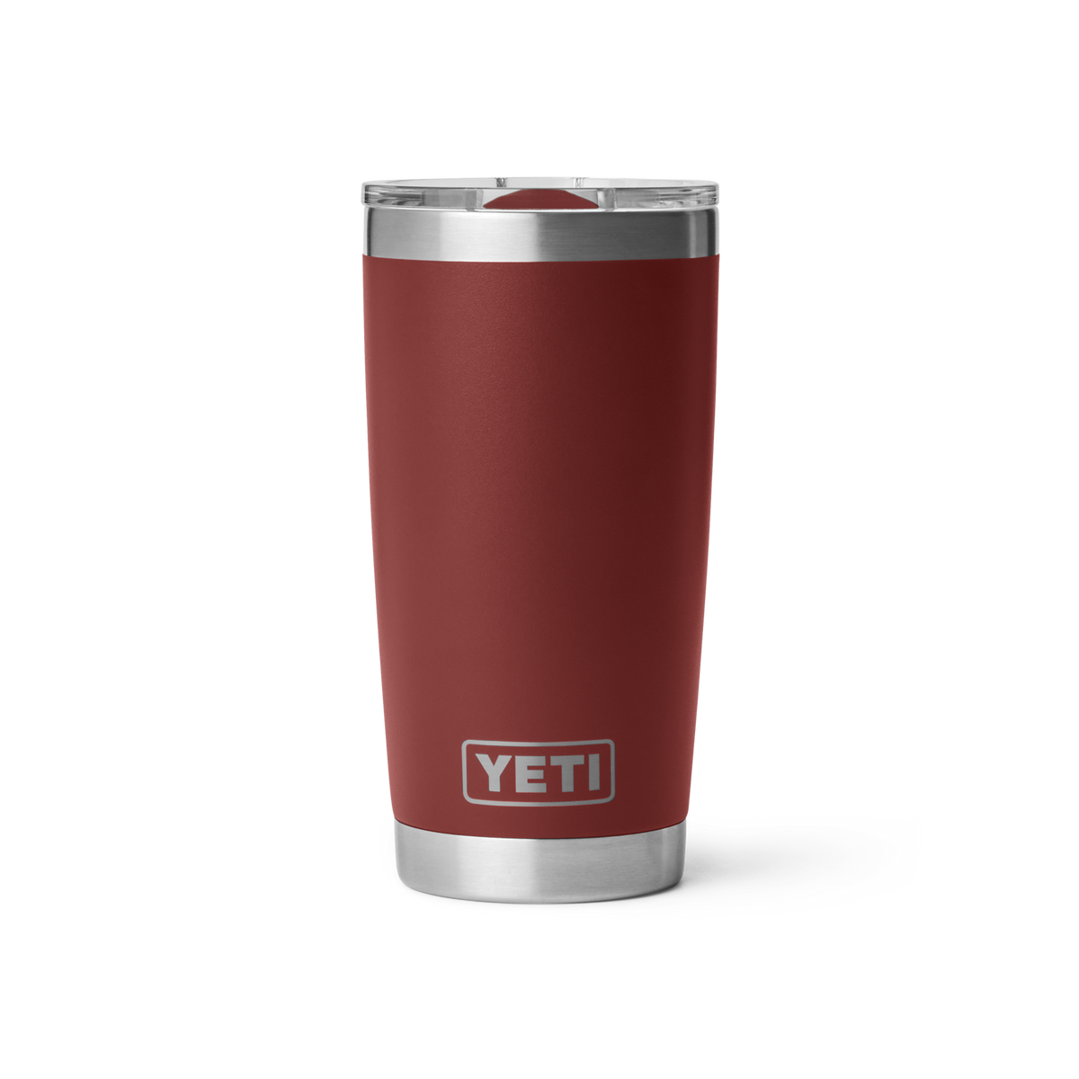 Personalized laser engraved YETI 20oz Rambler Tumbler in Stag Red, custom name gift