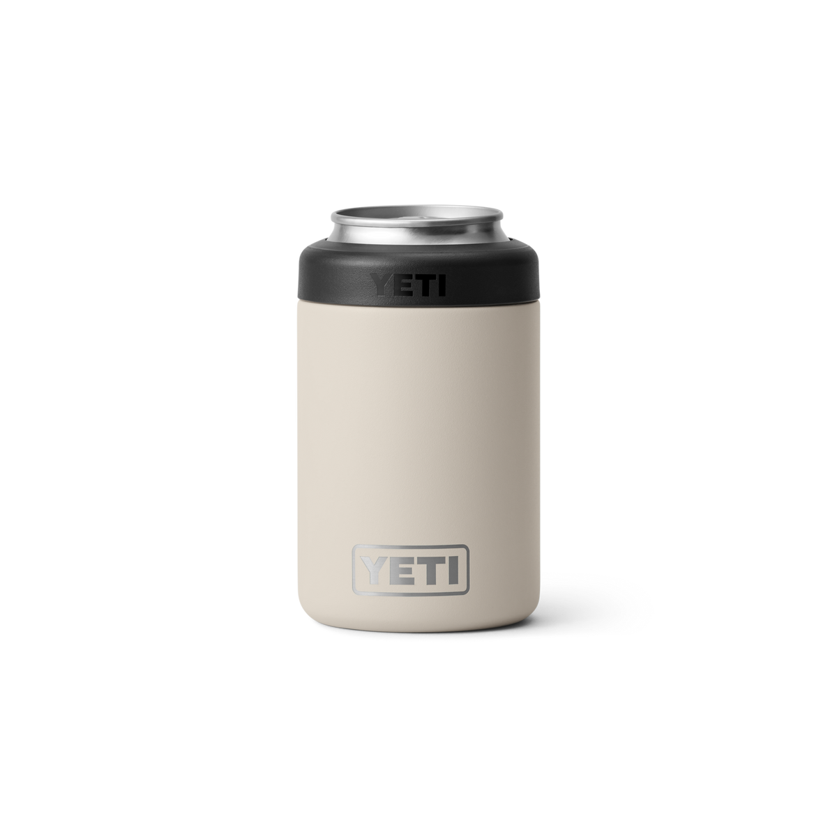 Personalized laser engraved YETI 12oz Colster Can Cooler in Cape Taupe, custom name gift