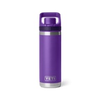 Personalized laser engraved YETI 18oz Rambler Chug Bottle in Pace Purple, custom name gift
