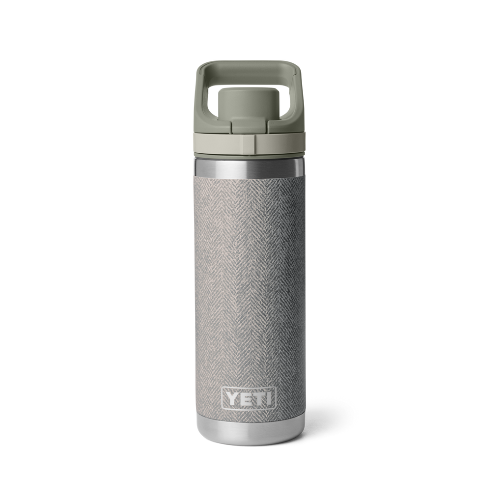 Personalized laser engraved YETI 18oz Rambler Chug Bottle in Riverhead Green, custom name gift