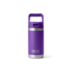 Personalized laser engraved YETI Rambler Jr 12oz Kids Bottle in Pace Purple, custom name gift